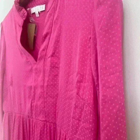 Karlie New With Pink Tags Tonal Dot Long Sleeve Dress - Picture 4 of 10